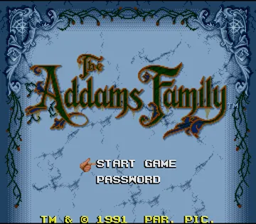 Addams Family, The (Japan) screen shot title